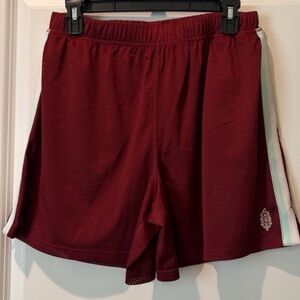 FP Movement by Free People Maroon Athletic Mesh Shorts with Side Stripes NWOT